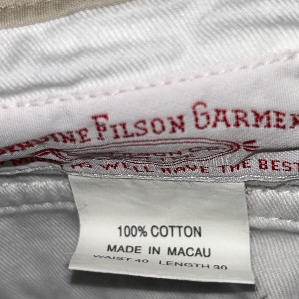 Filson Field Cargo Pants Men's 40x30 fits [38x28] Tan Canvas  Flap Pockets - Picture 7 of 11
